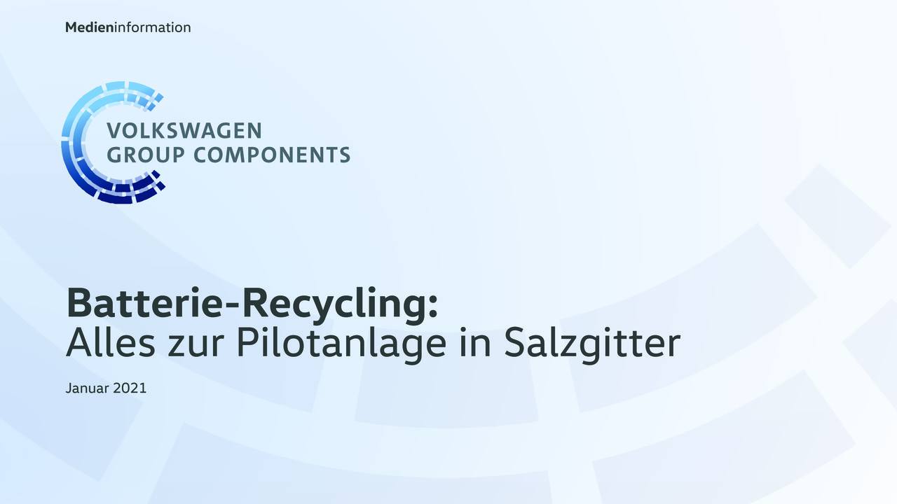 Batterie-Recycling: Alles zur Pilotanlage in Salzgitter