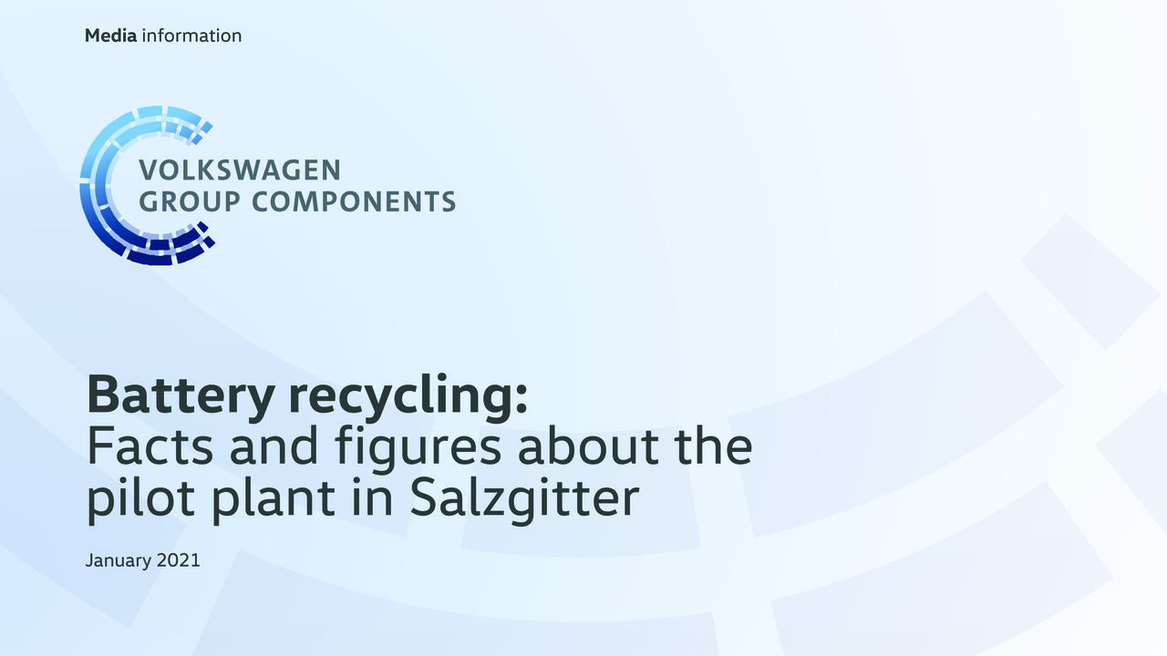 Battery recycling: Facts and figures about the pilot plant in Salzgitter