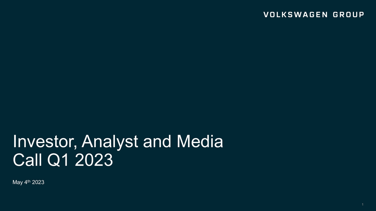 Q1 2023 Investor, Analyst and Media Call