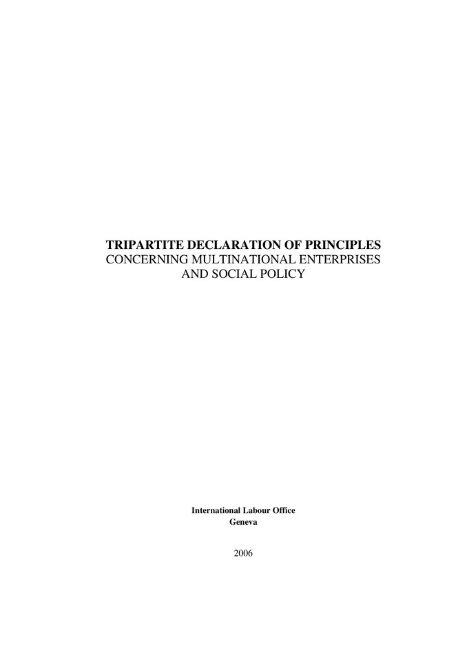 Tripartite Declaration of Principles (1977/2006)