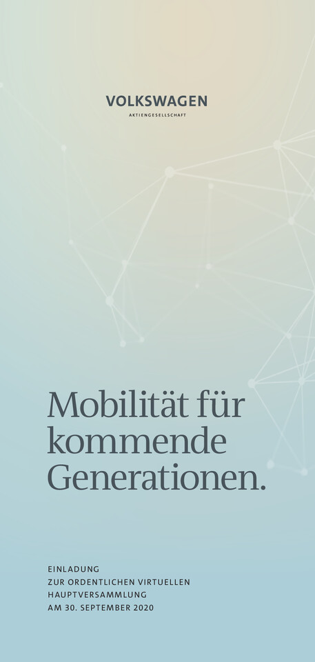 Einladung zur ordentlichen Hauptversammlung: Mobilität für kommende Generationen.