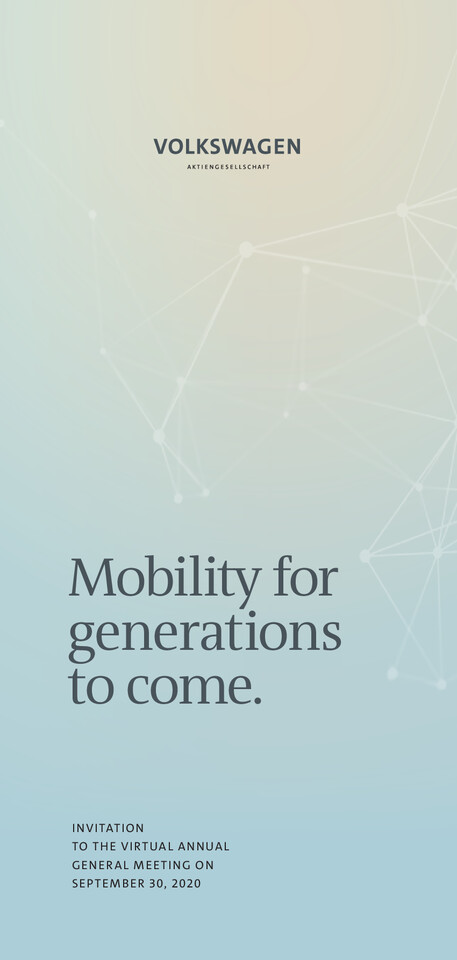 Invitation to the annual general meeting: Mobility for generations to come.