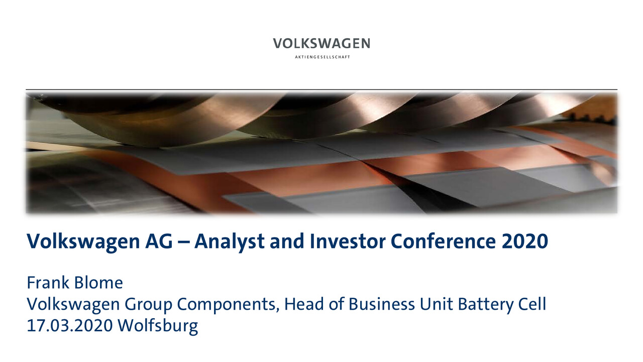 Presentation Analyst and Investor Conference 2020