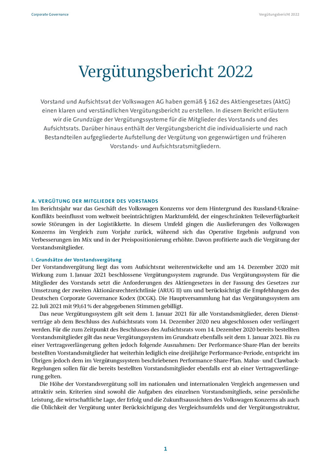 Vergütungsbericht 2022