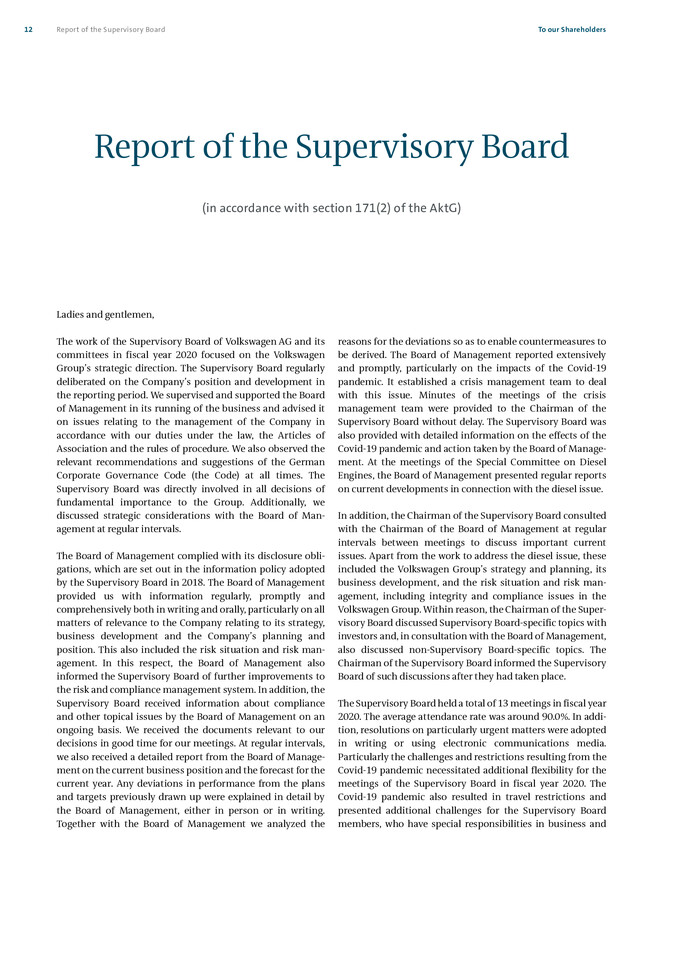 Report of the Supervisory Board 2020