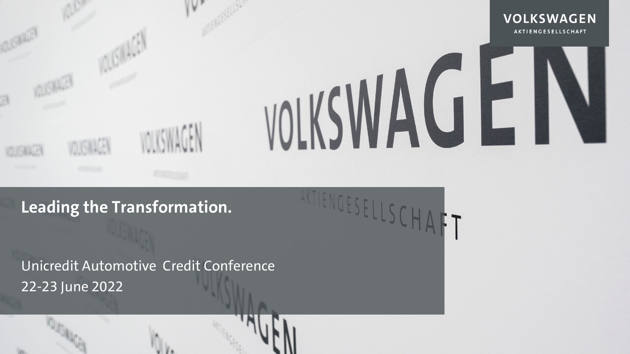 Volkswagen AG / Volkswagen Financial Services Präsentation - UniCredit Automotive Credit Conference