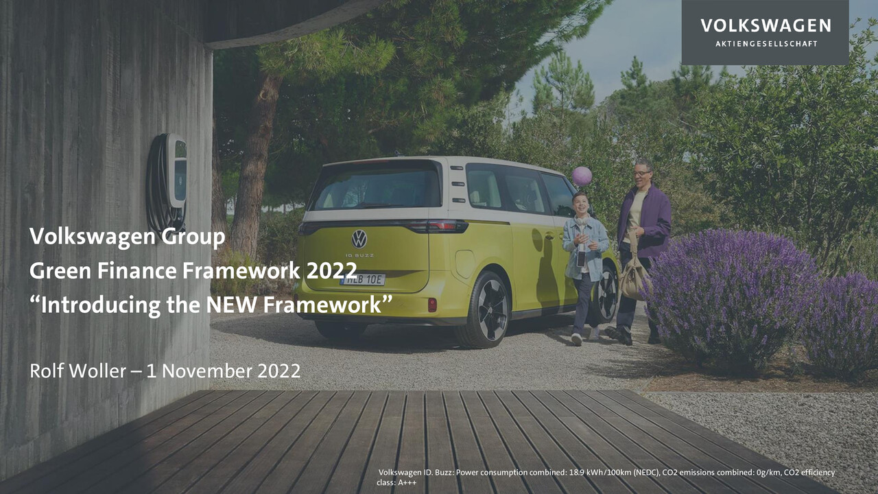 Volkswagen Group - Presentation Green Finance Framework 2022