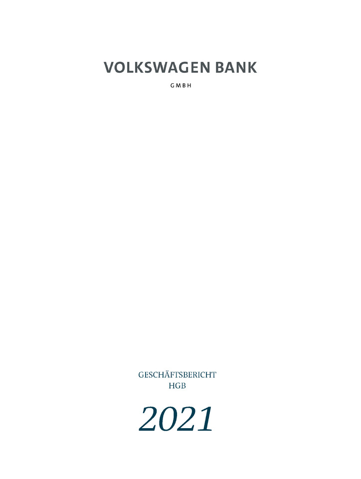 Jahresabschluss der Volkswagen Bank GmbH zum 31.12.2021