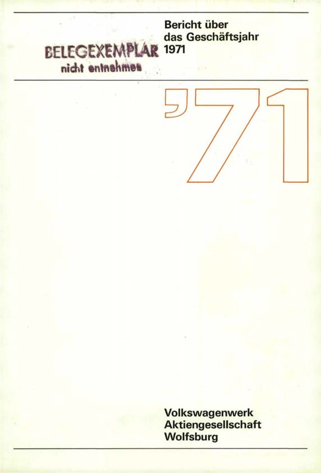 Geschäftsbericht 1971