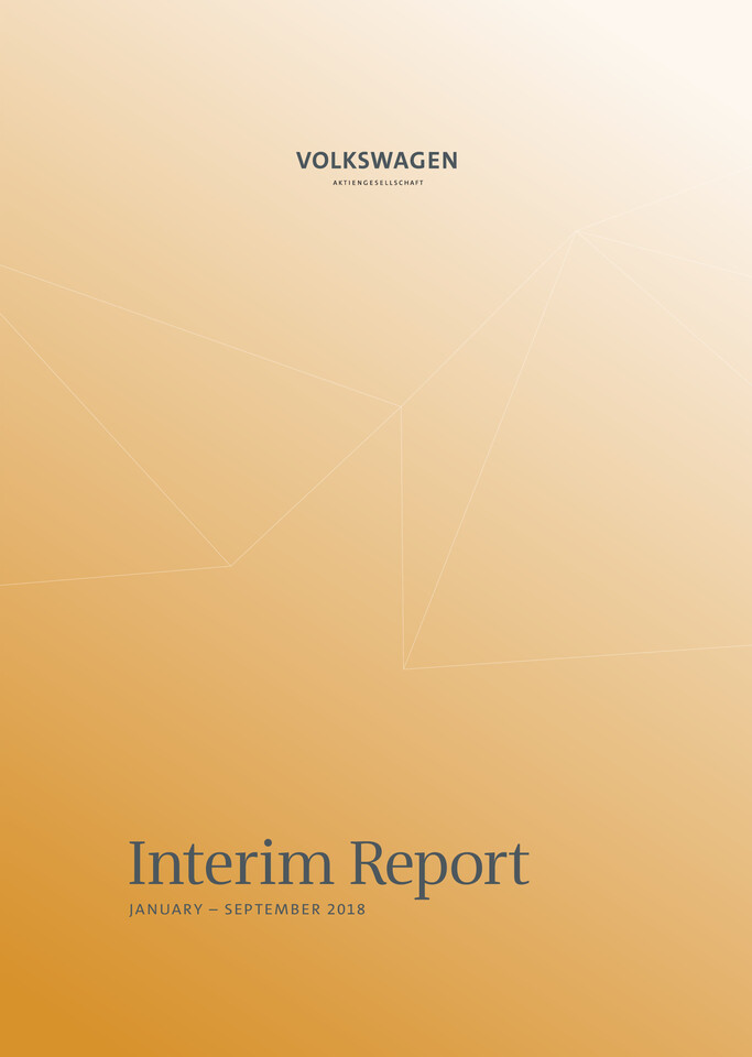 Volkswagen AG, Interim Report January - September 2018 - 30.10.2018
