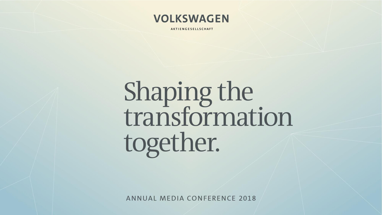 Press Release: Volkswagen Group to expand production of electric vehicles worldwide on a massive scale - 13.03.2018