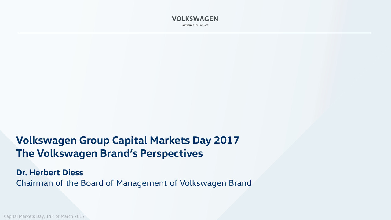 The Volkswagen Brand’s Perspectives