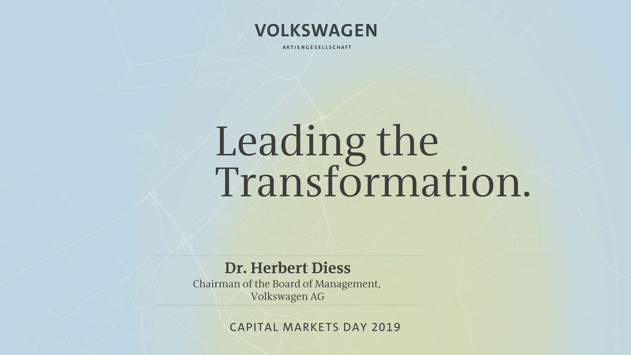Volkswagen Konzern Präsentation - Capital Markets Day, Präsentation von Dr. Herbert Diess (Englisch)