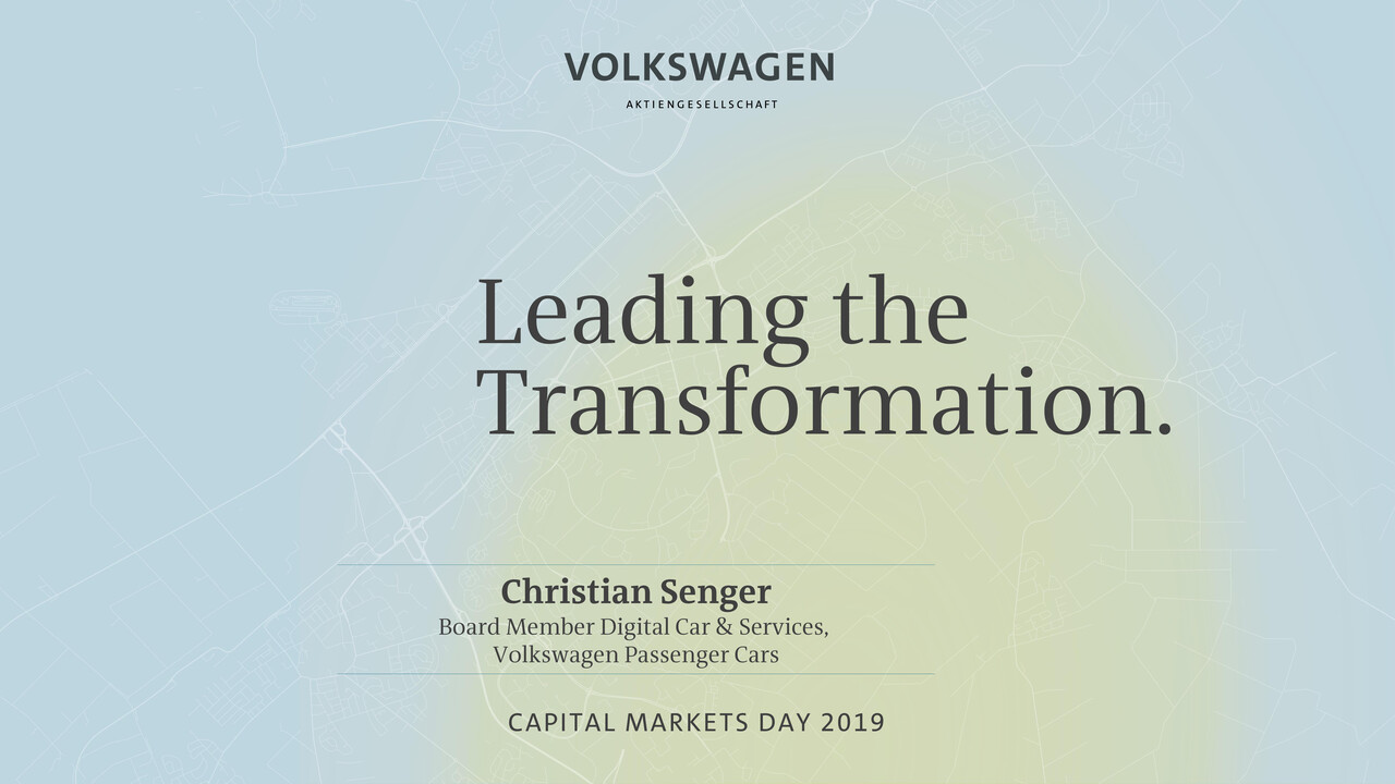 Volkswagen Konzern Präsentation - Capital Markets Day, Präsentation von Christian Senger