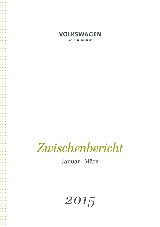 Zwischenbericht Januar - März 2015