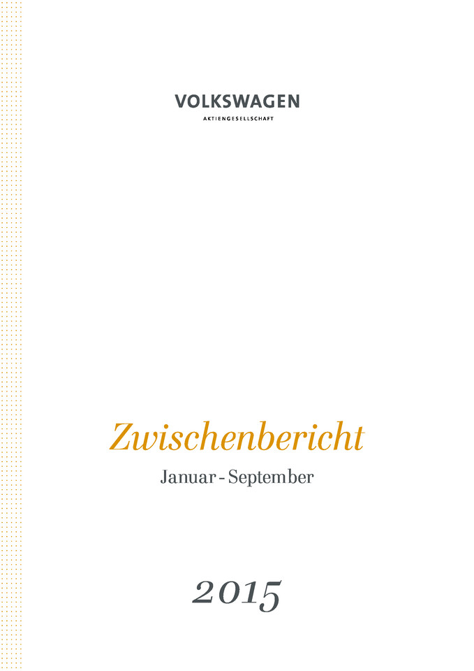 Zwischenbericht Januar - September 2015