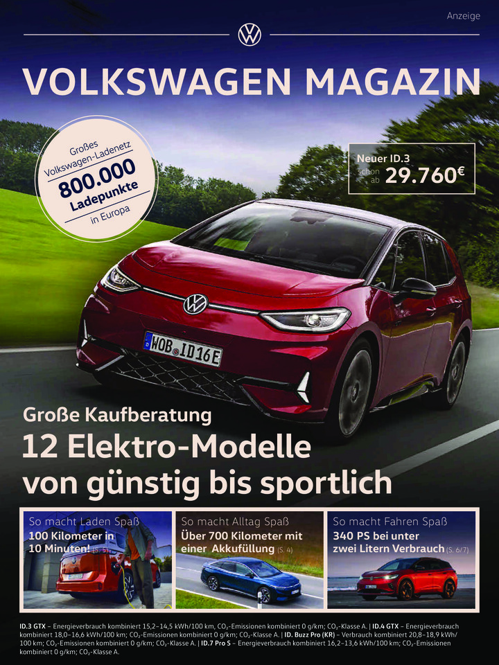 Volkswagen Magazin: Elektromobilität: Booklet der Markenkommunikation Volkswagen
