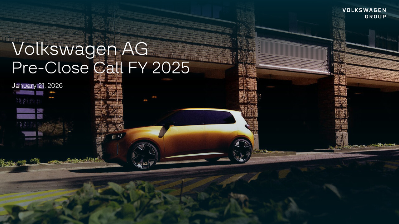 Volkswagen Group Pre-Close Call FY 2025