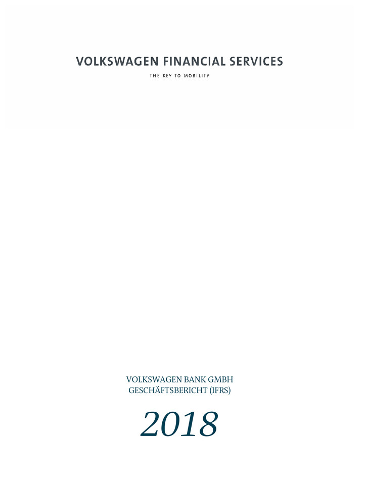 Volkswagen Bank GmbH IFRS Geschäftsbericht 2018
