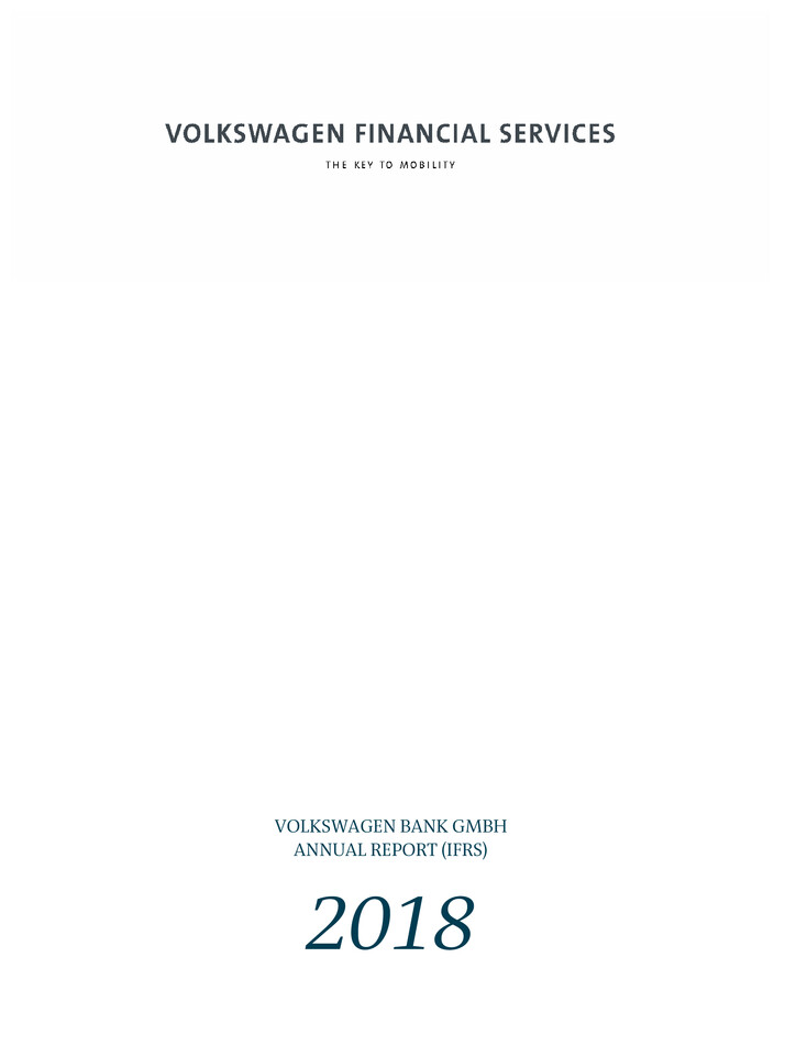 Volkswagen Bank GmbH IFRS Annual Report 2018