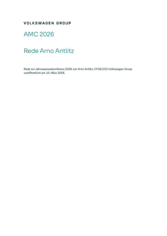 Rede zur Jahrespressekonferenz 2026 von Arno Antlitz
