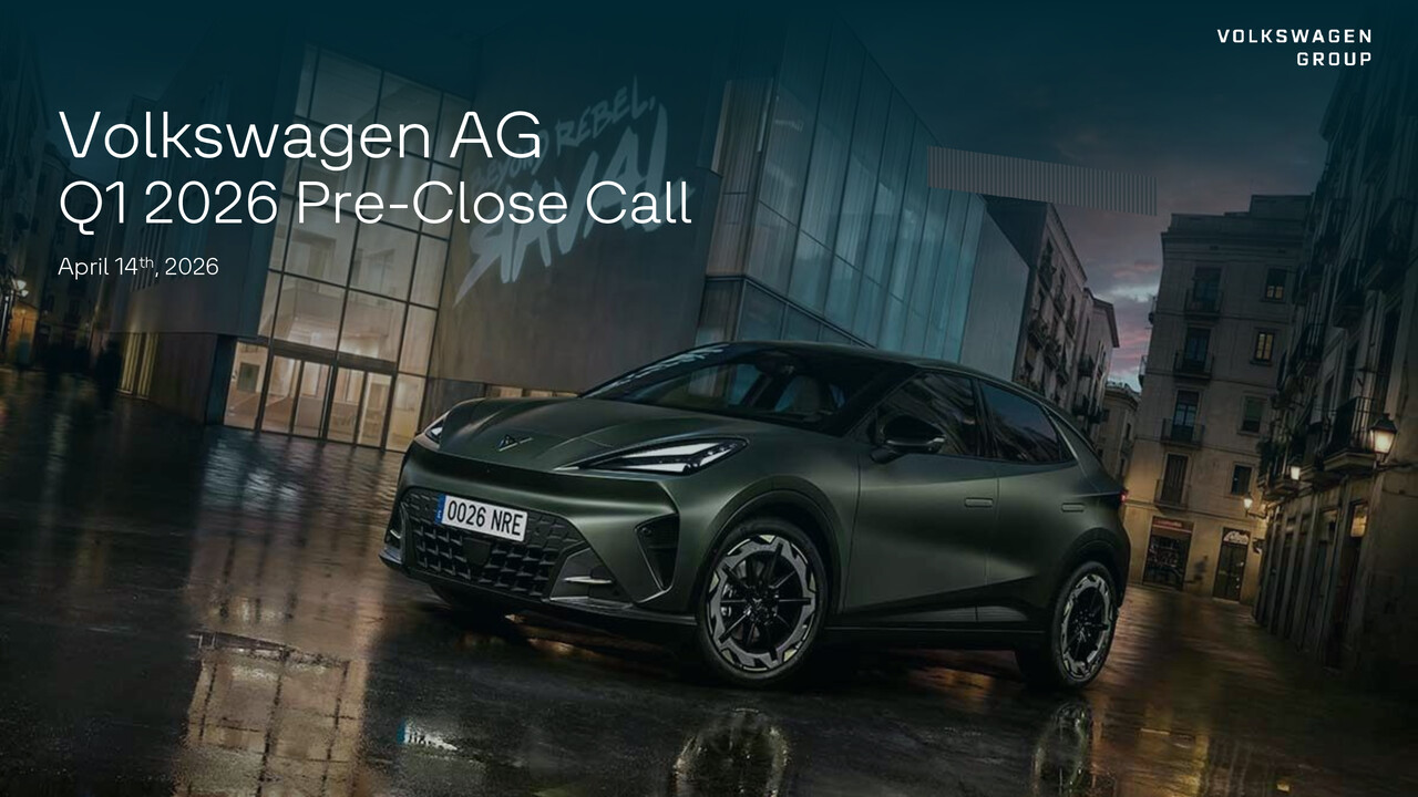 Volkswagen Group Pre-Close Call Q1 2026