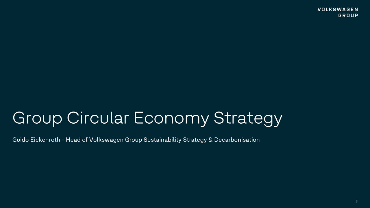 Group Circular Economy Strategy – Guido Eickenroth (Head of Group Sustainability Strategy & Decarbonisation )