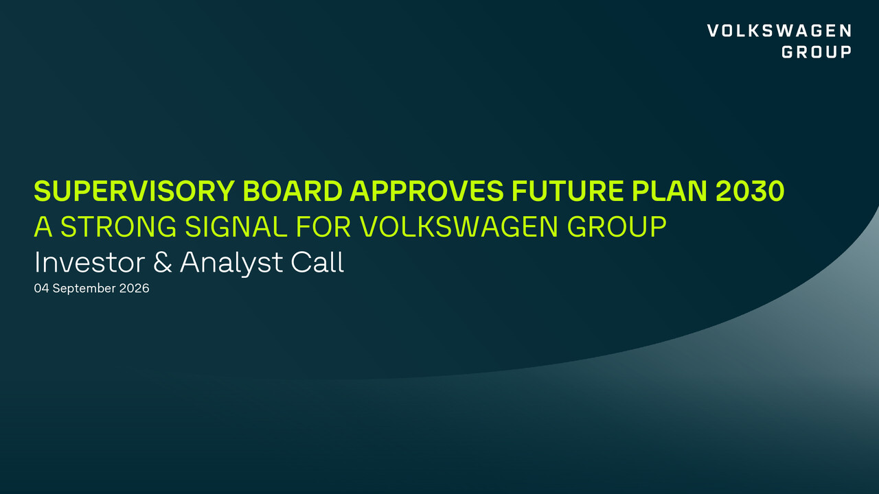 Investor and Analyst Call - Future Plan 2030