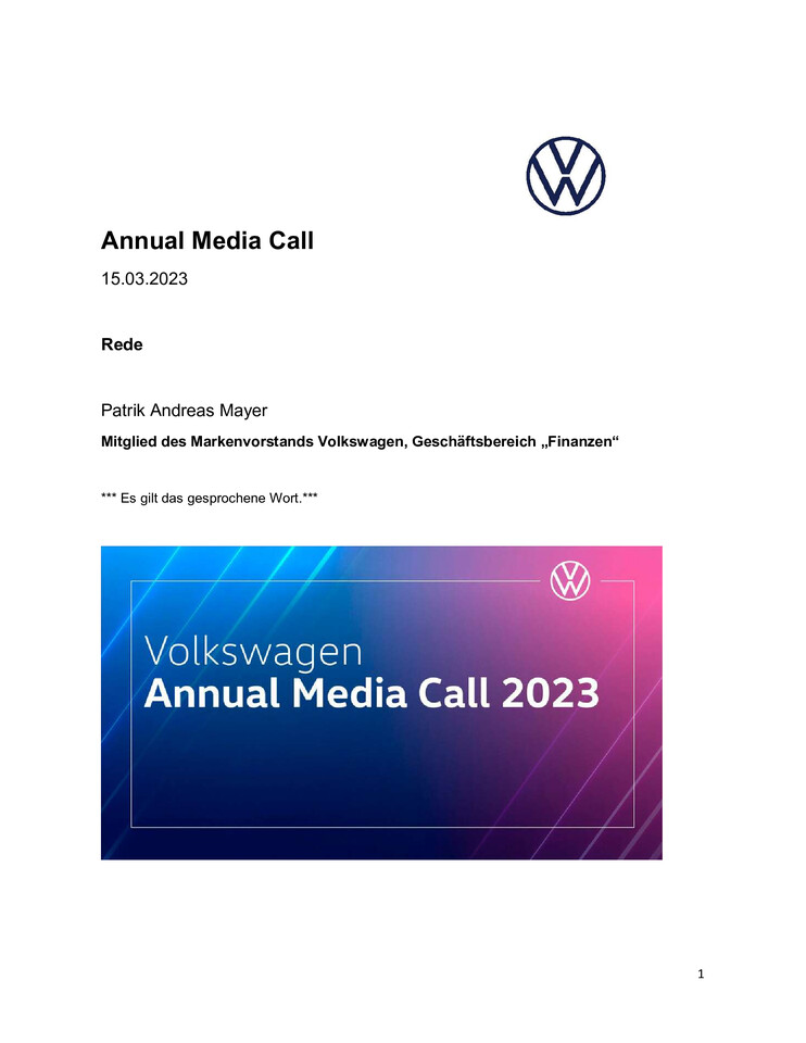 Rede CFO Patrik Andreas Mayer, Annual Media Call 2023