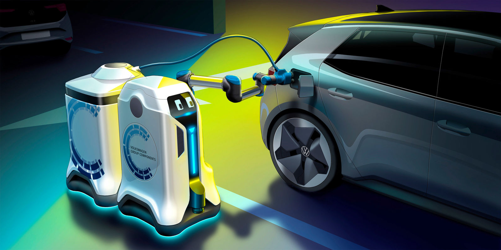 Revolution in the underground car park – Volkswagen lets its charging robots loose