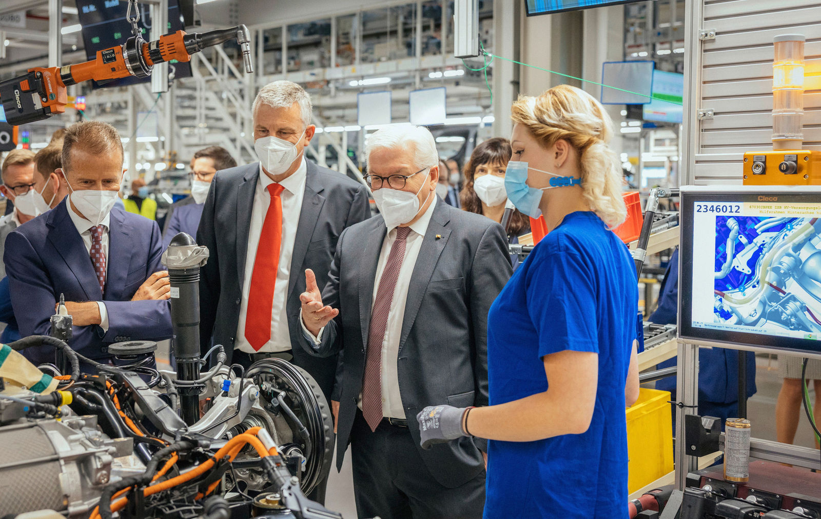 E-Auto-Werk Zwickau: Bundespräsident Steinmeier informiert sich über Transformation