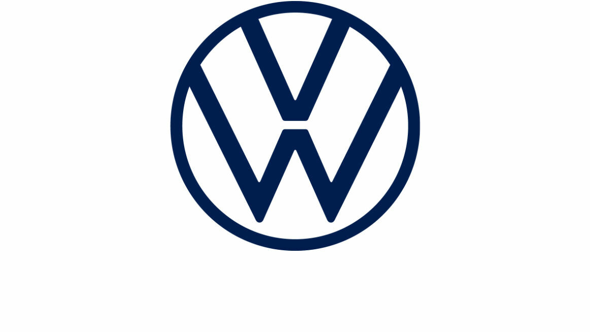 Volkswagen Logo auf weißem Hintergrund