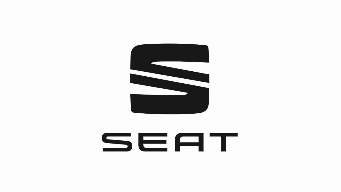 schwarzes Seat Logo auf weißem Hintergrund