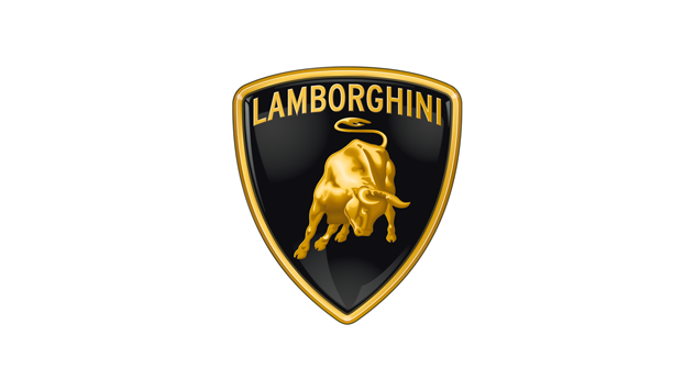 Lamborgini-Logo auf weißem Hintergrund