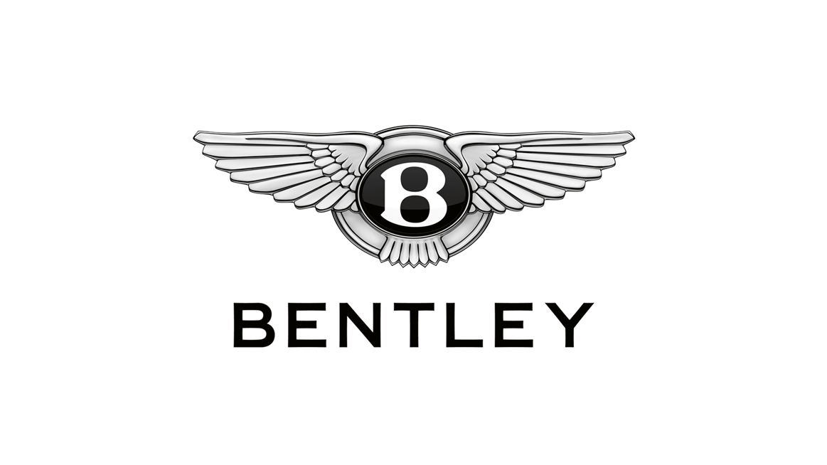 Bentley-Logo auf weißem Hintergrund