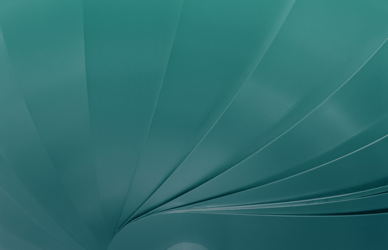 Abstract green-toned design with curved, fan-like lines.