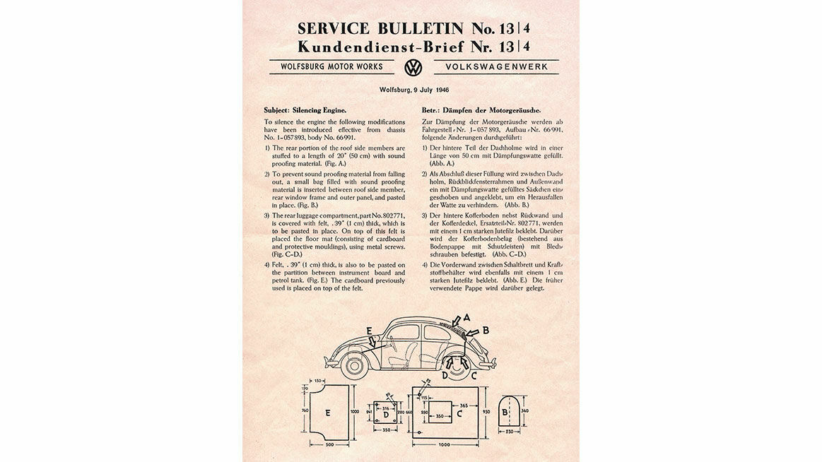 Chronik 1946: Kundendienstbrief