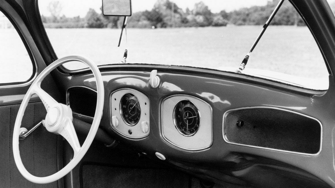 Chronik 1948: Käfer-Cockpit