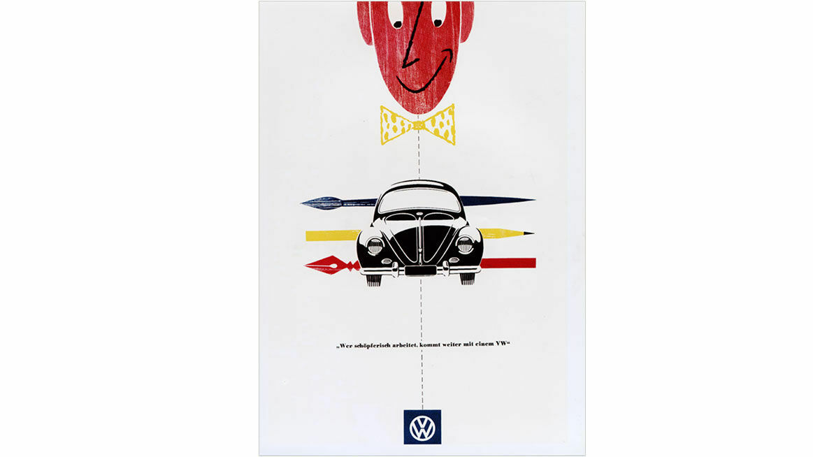 Chronik 1957: „Wer schöpferisch arbeitet, kommt weiter mit einem VW.“