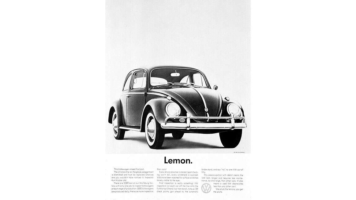 Chronicle 1960 Ad “Lemon.” Volkswagen Group