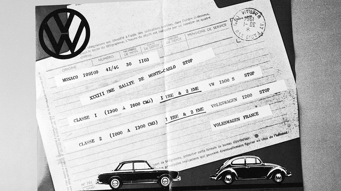 Chronik 1964: Telegramm aus Monte Carlo