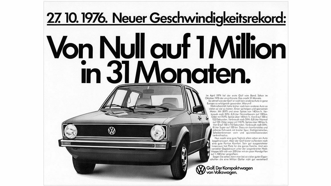 Chronik 1976: „Von Null auf 1 Million in 31 Monaten.“