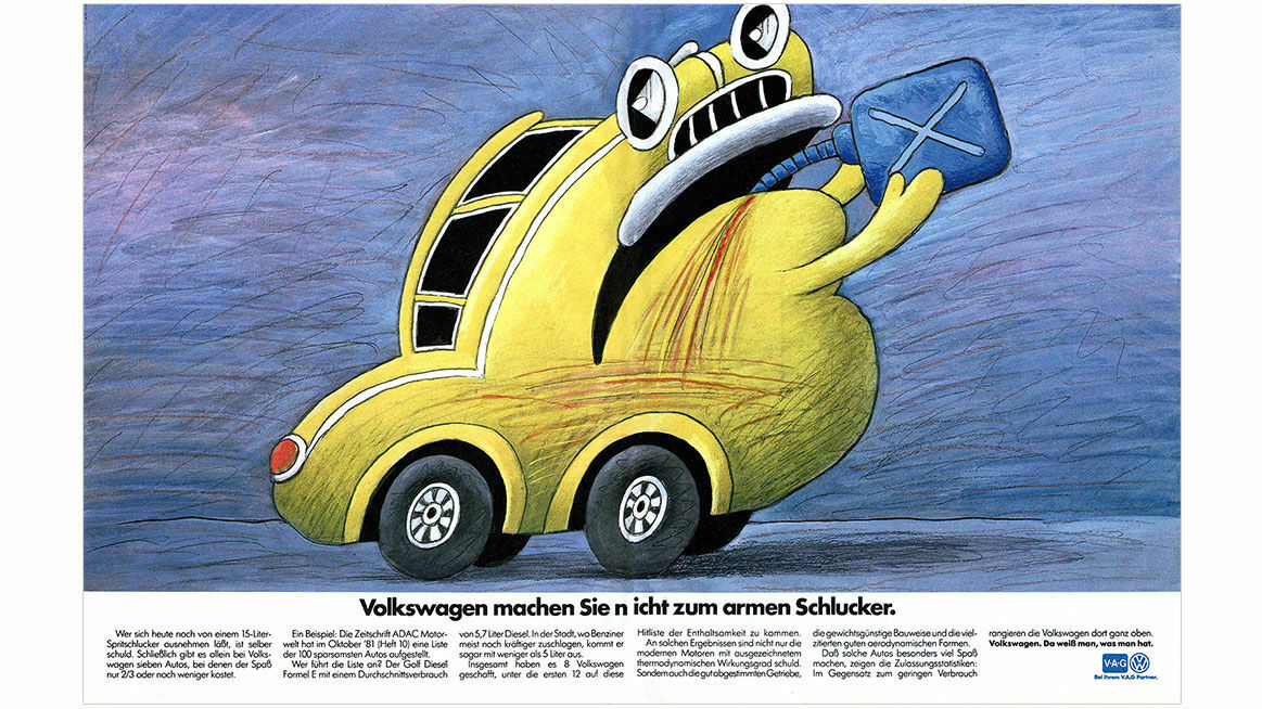 Chronik 1983: „Volkswagen machen Sie nicht zum armen Schlucker.“