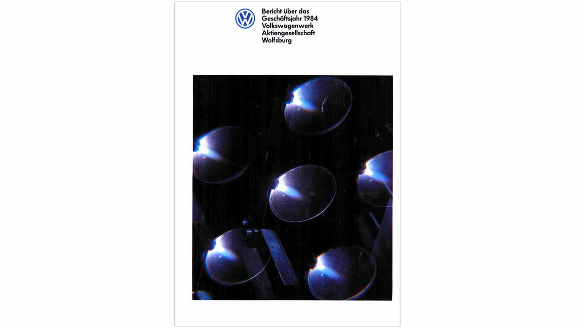 Chronik 1984: Volkswagen Geschäftsbericht