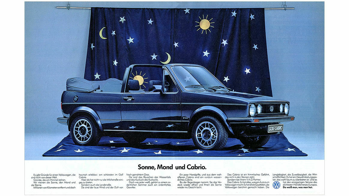 Chronicle 1986: Golf Cabriolet ad
