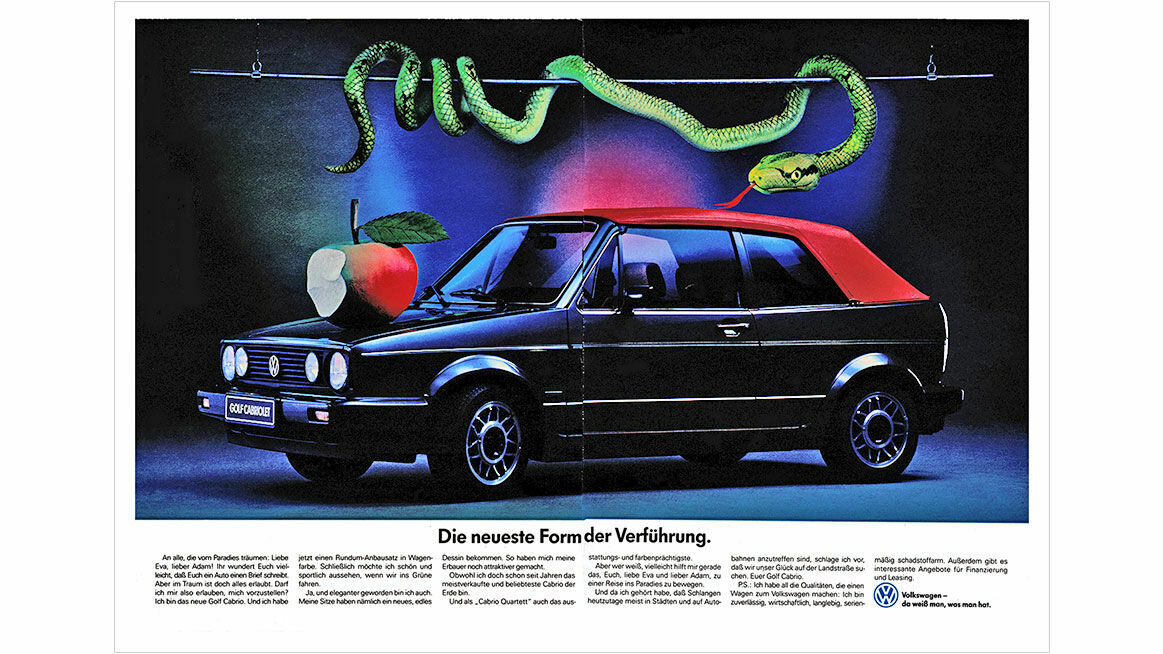 Chronicle 1987: Golf Cabriolet ad