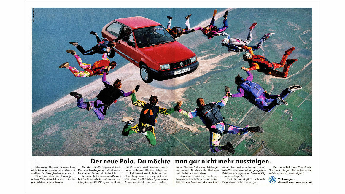 Chronik 1991: „Der neue Polo. Da möchte man gar nicht mehr aussteigen.“