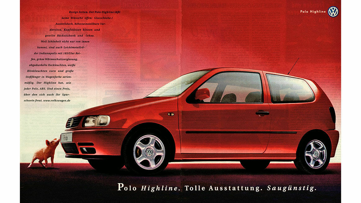 Chronik 1997: „Polo Highline. Tolle Ausstattung. Saugünstig.“