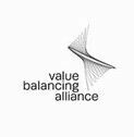 Logo der „Value Balancing Alliance“, bestehend aus einer stilisierten geometrischen Form mit feinen Linien und dem Schriftzug „value balancing alliance“ in Kleinbuchstaben.