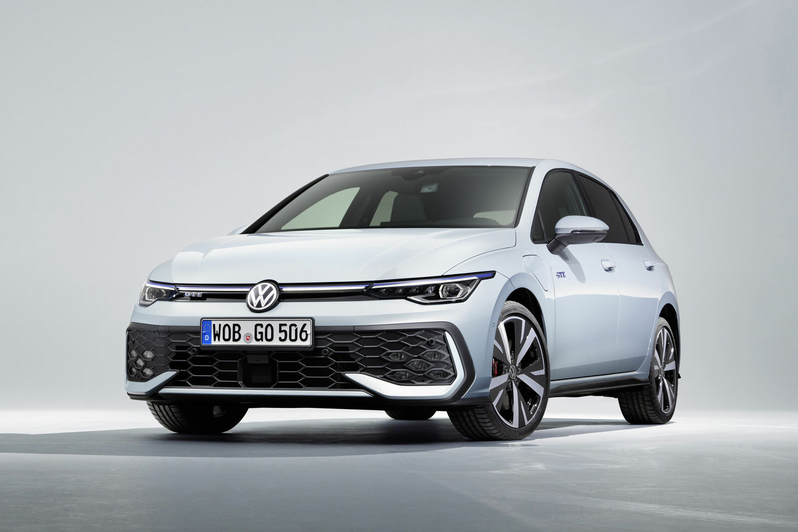 The new Golf with a new front design and light graphics.